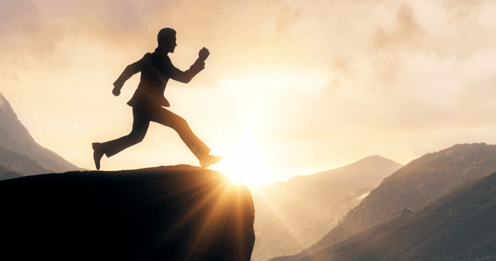 ジャンプしている写真